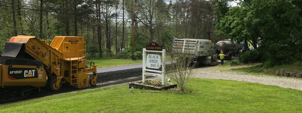 Even the road is getting recycled here at the Black Sheep Inn!, Black Sheep Inn and Spa